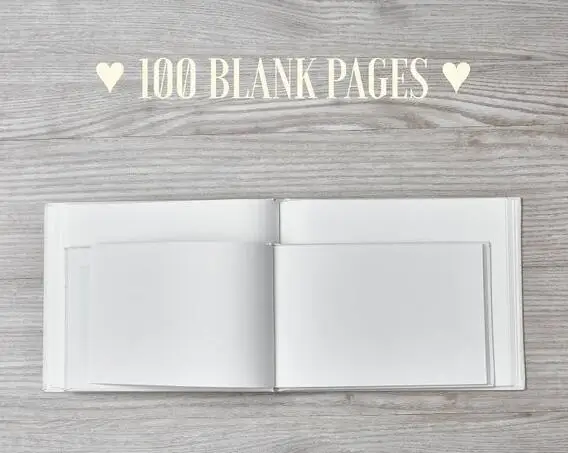 Personalized Guest Book Gold Calligraphy Alternative Guestbook Names and Date Wedding Journal A5 B5 size birthday ablum