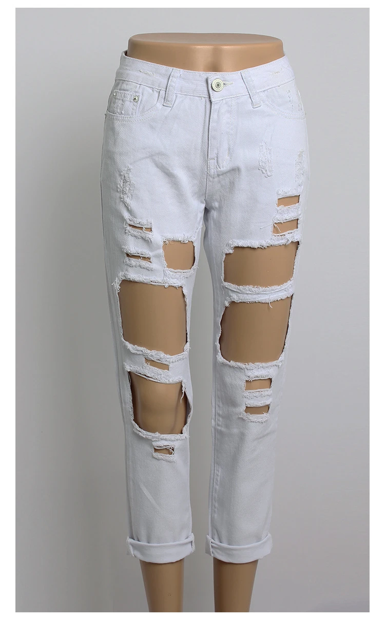 Wholesale 2018 New unique Fashion Runway hiphop hole wornout ripped