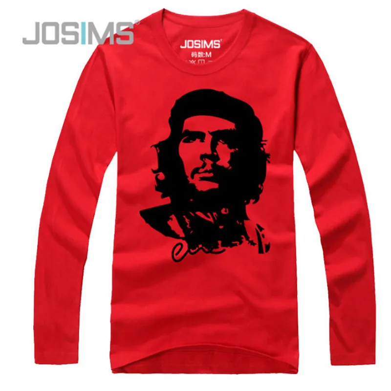 CHE GUEVARA, Мужская футболка с длинным рукавом, американский фильм Che Guevara, Мужская Осенняя модная повседневная хлопковая футболка, Мужская футболка A1478 - Цвет: red