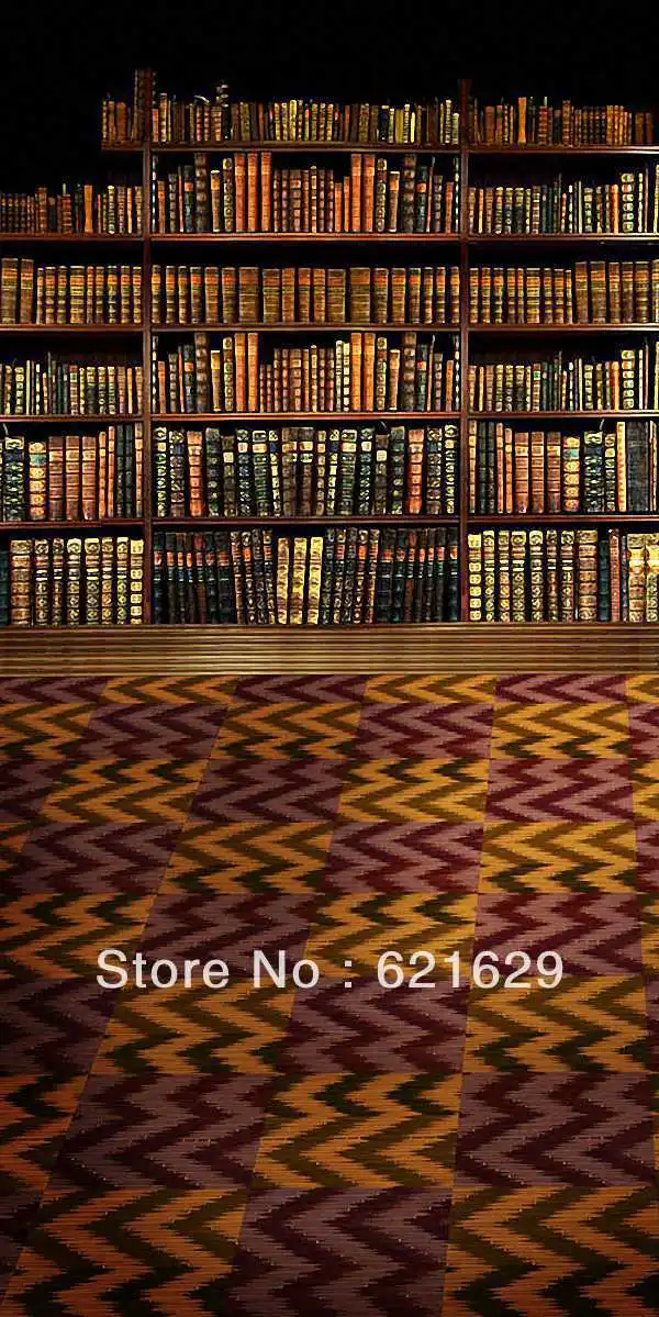 

Neat retro bookshelf 10'x20' CP Computer-painted Scenic Photography Background Photo Studio Backdrop HY-CM-2603