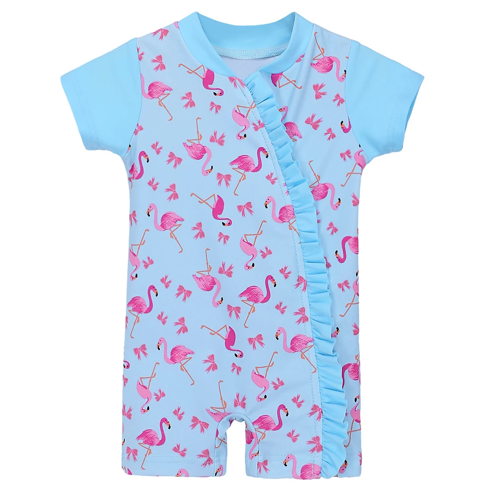

BAOHULU 2018 Cartoon Pattern Baby Girls Swimwear UV50+ One Pieces Bathing Suit Toddler Children Swimsuit for 6 12 18 24 Months