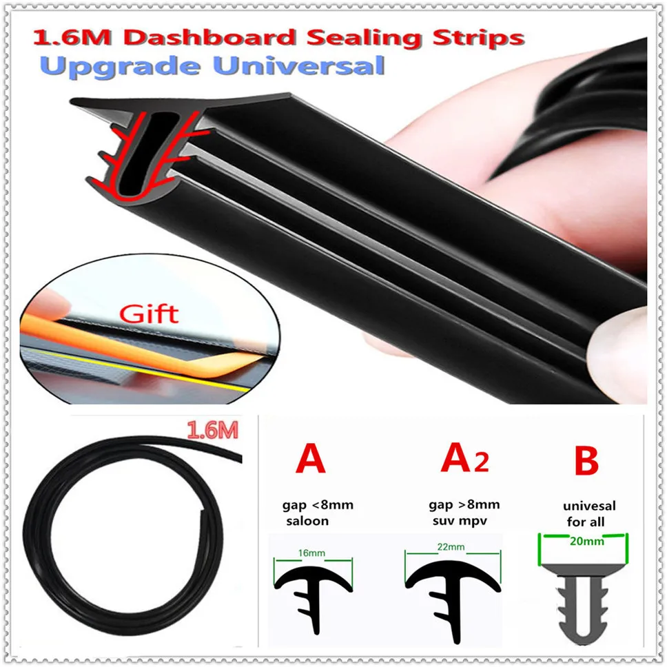 

Car Rubber 1.6m Soundproof Sealing Strips Dashboard Windshield for Skoda Opel DAF RAM Trucks Paccar Ford Otosan Chrysler