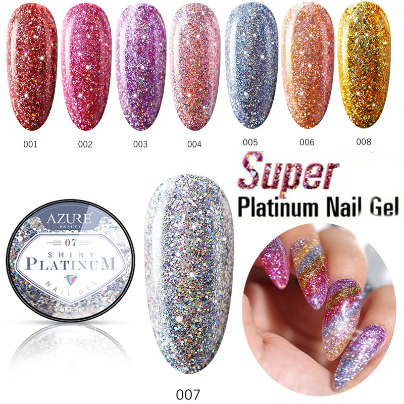 

AZURE BEAUTY Sparkly Glitter Series Led Gel Nail Polish Long Lasting Color Gel Nail Kits Soak Off Sequins Led Shiny Nail Polish