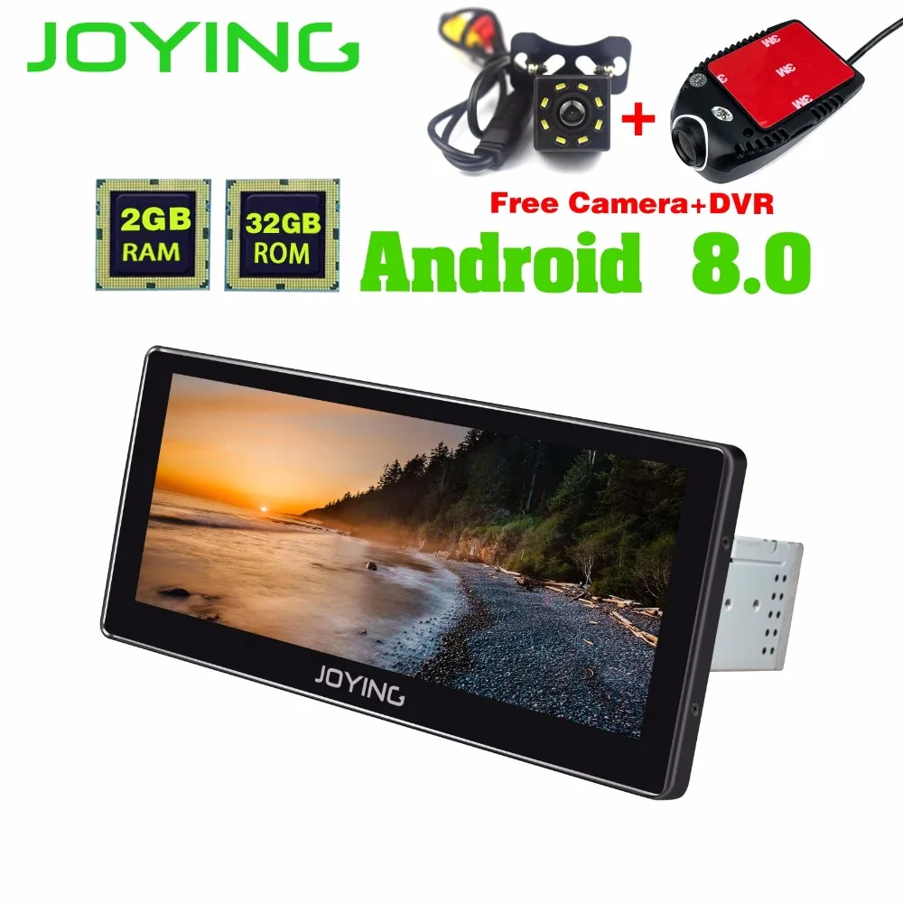 

JOYING Octa Core 1 din 10.25'' android 8.0 car dvd player GPS Navigation audio stereo radio with Rear View Reverse Front Camera