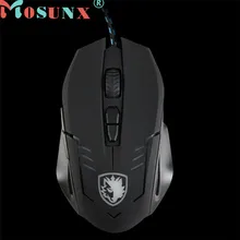 Mosunx Advanced 2017 comfortable mini 6 Buttons 2500 DPI Wired Gaming Mouse LED Optical Game Mice For PC Laptop 1PC