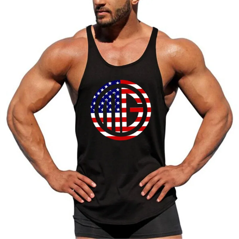 Muscleguys Стрингер топ на бретелях одежда жилет для бодибилдинга и фитнеса Мужская