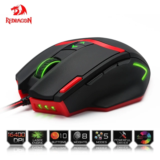 Special Offers Redragon USB Gaming Mouse 16400 DPI 10 buttons ergonomic design for desktop computer accessories programmable mice gamer lol PC Special Offers Redragon USB Gaming Mouse 16400 DPI 10 buttons ergonomic design for desktop computer accessories programmable mice gamer lol PC