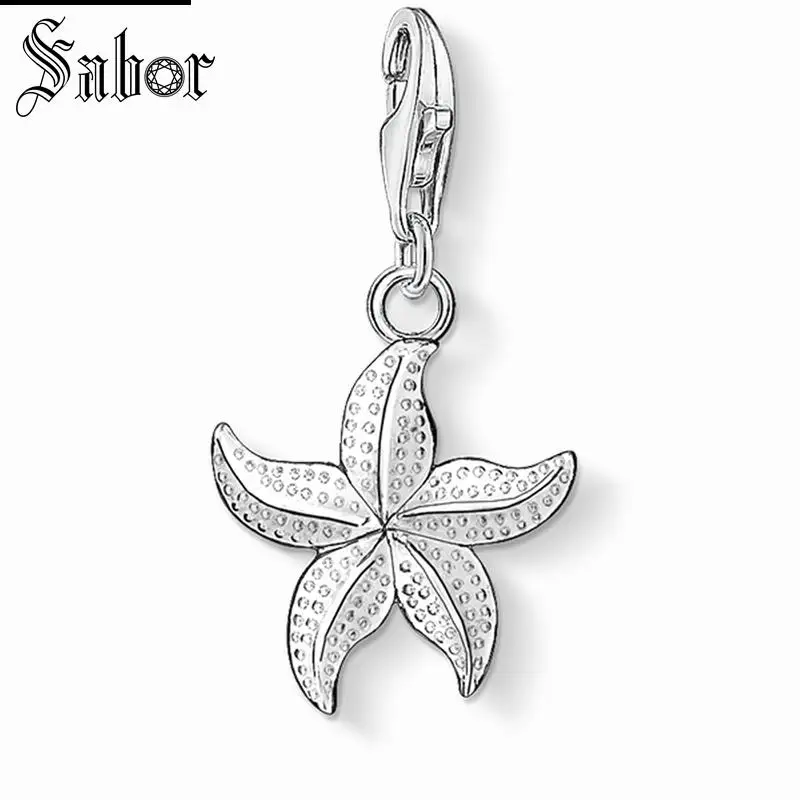 

thomas Starfish Charm Pendant, gifts Jewelry For Women,2019 Ocean Gift 925 Sterling Silver Fit Bracelet jewellery charms