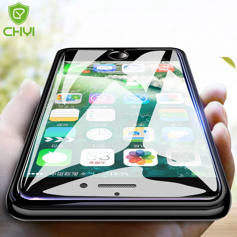 Прозрачное стекло CHYI для iphone 7 8 6S защита экрана олеофобное покрытие 9H