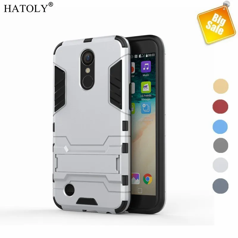 

For Cover LG K10 2017 Case Shockproof Armor Hard Cover For LG X400 Silicone Anti-Knock Stand Phone Bumper Case For LG K10 2017