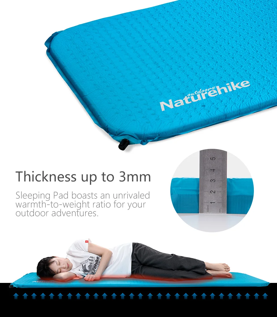 Naturehike складной коврик для кемпинга легкий воздушный матрас кемпинг кровать портативный Самонадувающийся матрас NH19Q034-D