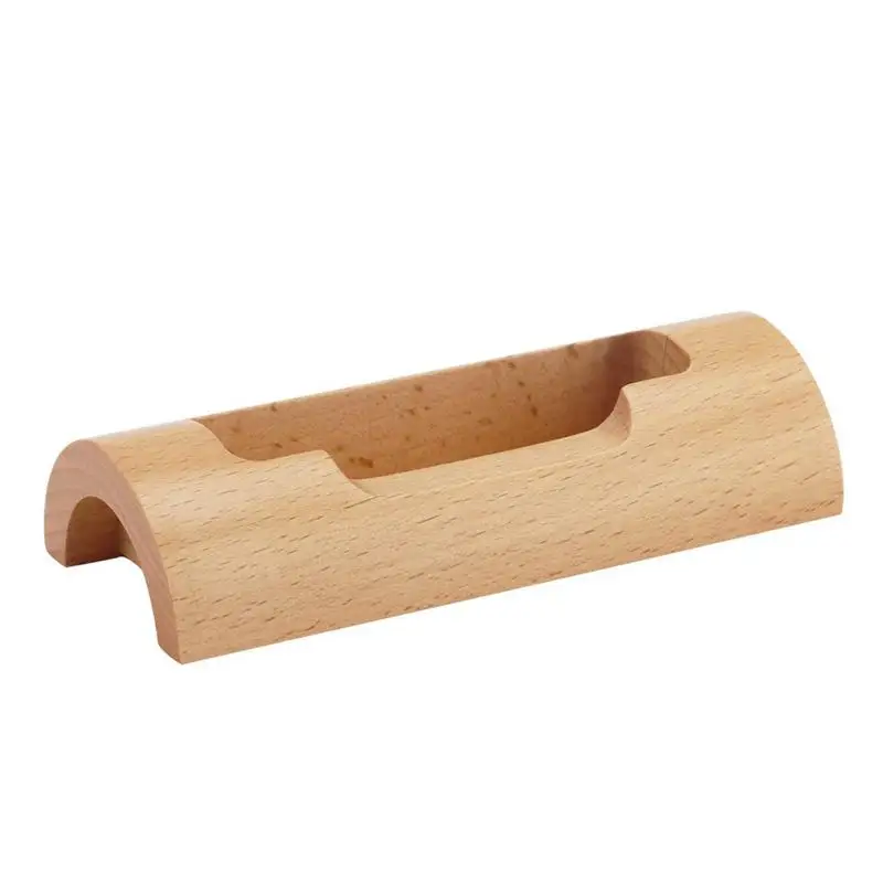 

Creative High-End Business Card Box Desktop Wooden Business Office Natural Trees Texture Beech Card Holder Storage Supplies