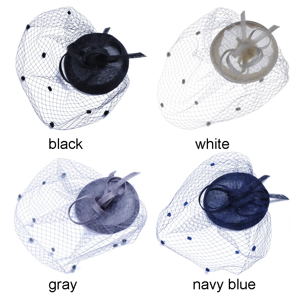 Винтажные аксессуары, сетчатые, для чая, вечерние, для банкета, головные уборы, для лица, чародей, Элегантная шляпка невесты, для свадьбы, с зажимом для волос, из легкого льна