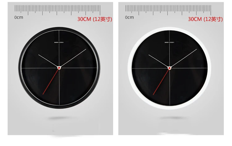 Quater Time 12 дюймов металлические настенные часы бесшумные без тиканья кварцевый механизм подметания рук для гостиной спальни украшения дома