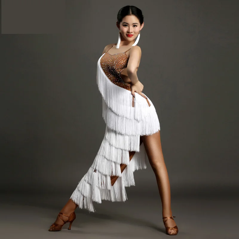 2017 Real Latin Fringe Dress Latin Dress Womens Ballroom Tango Rumba
