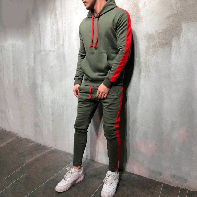 Mens Casual Patchwork Sweatshirt Pullover Top Pants Sets Autumn Winter Long Sleeve Sports Suit Tracksuit M-2XL Mens Casual Patchwork Sweatshirt Pullover Top Pants Sets Autumn Winter Long Sleeve Sports Suit Tracksuit M-2XL
