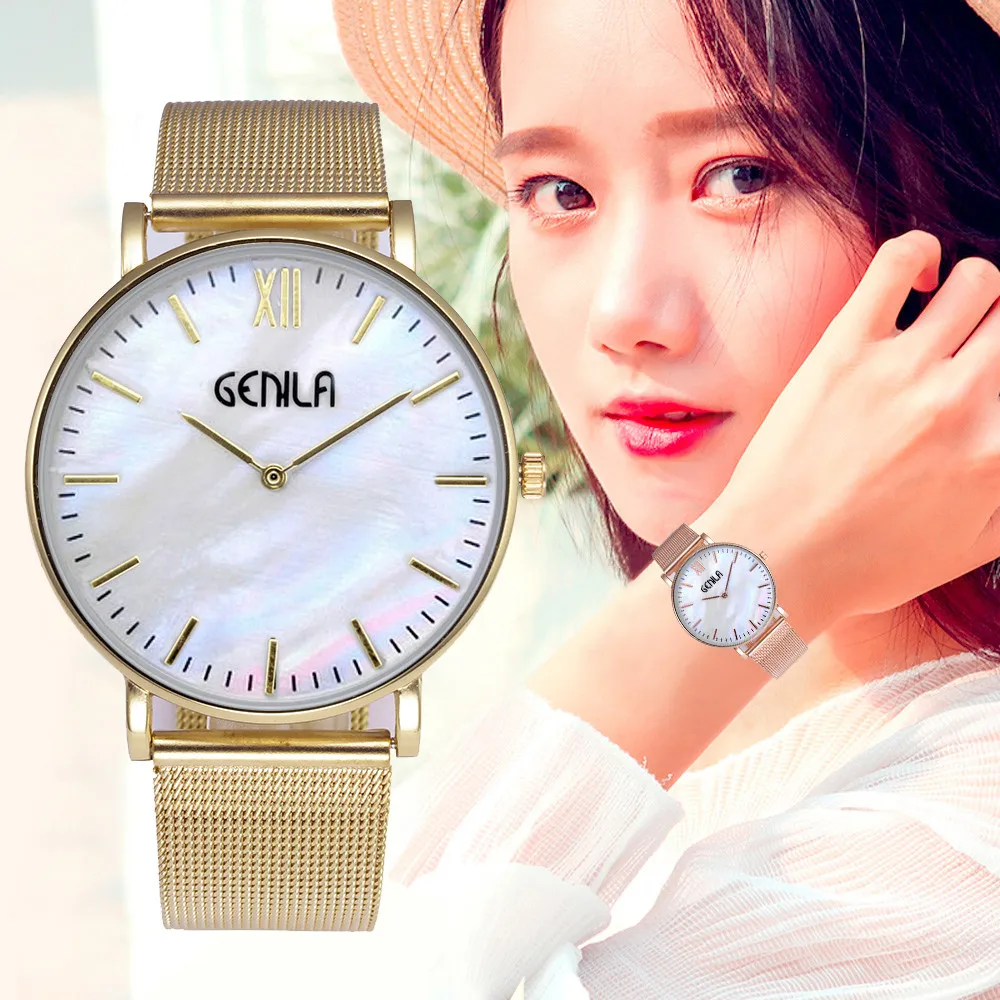 

Rose Gold New Fashion Simple Women Watch Luxury Ultra-thin Quartz Mesh Belt Casual Wristwatches Kadin Saat Reloj Mujer Clock #A