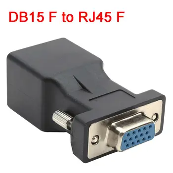 

15pin VGA Female to RJ45 Female Connector Card VGA RGB HDB Extender to LAN CAT5e CAT6 RJ45 Network Ethernet Cable Adapter