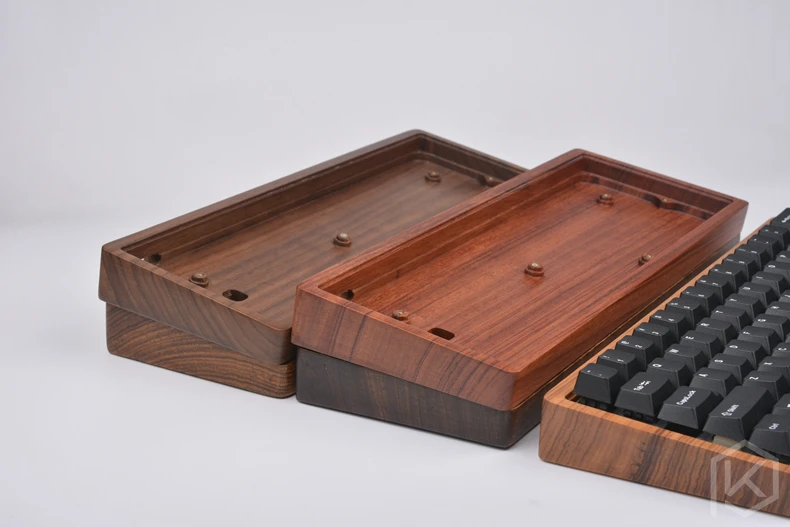 US $61.90 wooden case wood case walnut rosewood zebra wood with wood wrist high quality free shipping for gh60 xd64 poker 2 60