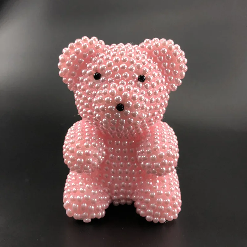 2018 Creative gifts DIY pearl bear Kit 200mm foam bear for creative