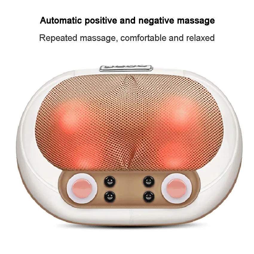 High-end Infrared Heating Neck Shoulder Back Electric Massage Pillow Shiatsu Massager Device Cervical Massage Health Relaxation