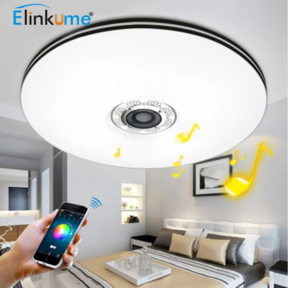 Elinkume Bluetooth мобильный телефон музыка обещание затемнения светодиодные потолочные