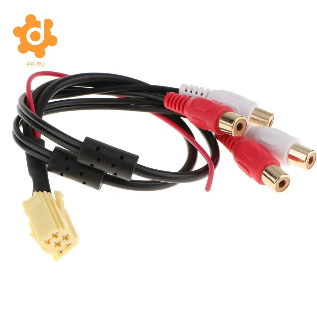 Mini ISO AUX Adapter 4RCA Cable for Blaupunkt VW Audi Seat Skoda Ford