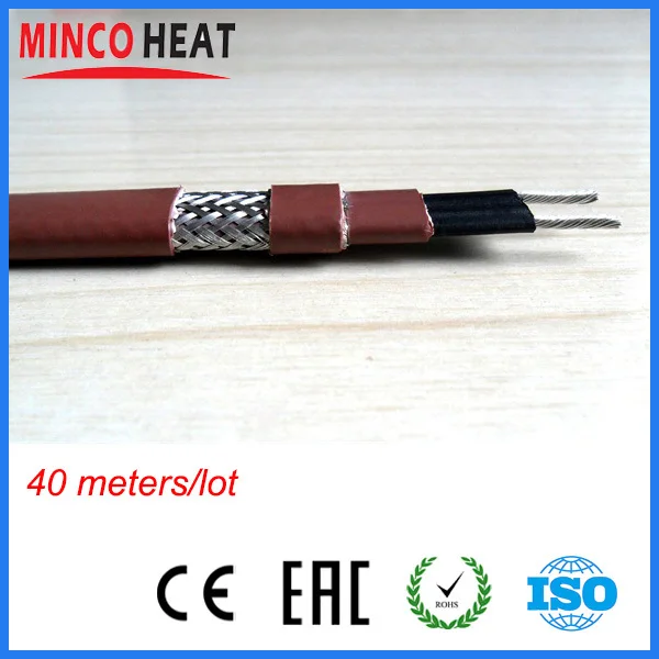

120V 240V 35W/M 105 C Degree Freeze Protection Self Regulate Heating Cable For Water Pipe