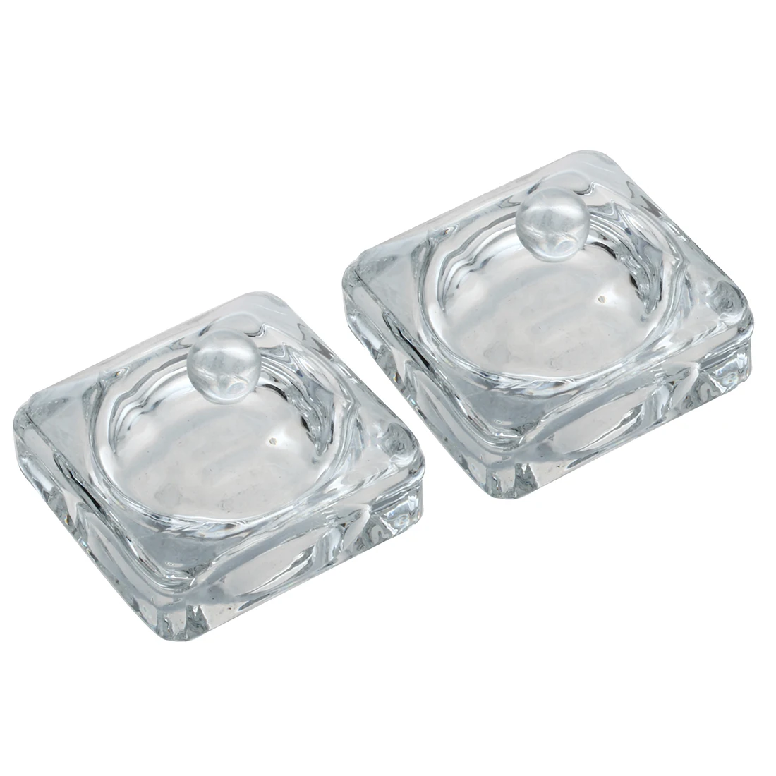 2PC Crystal Dappen Dish Nail Art Acrylic for Liquid Powder Toolin Nail