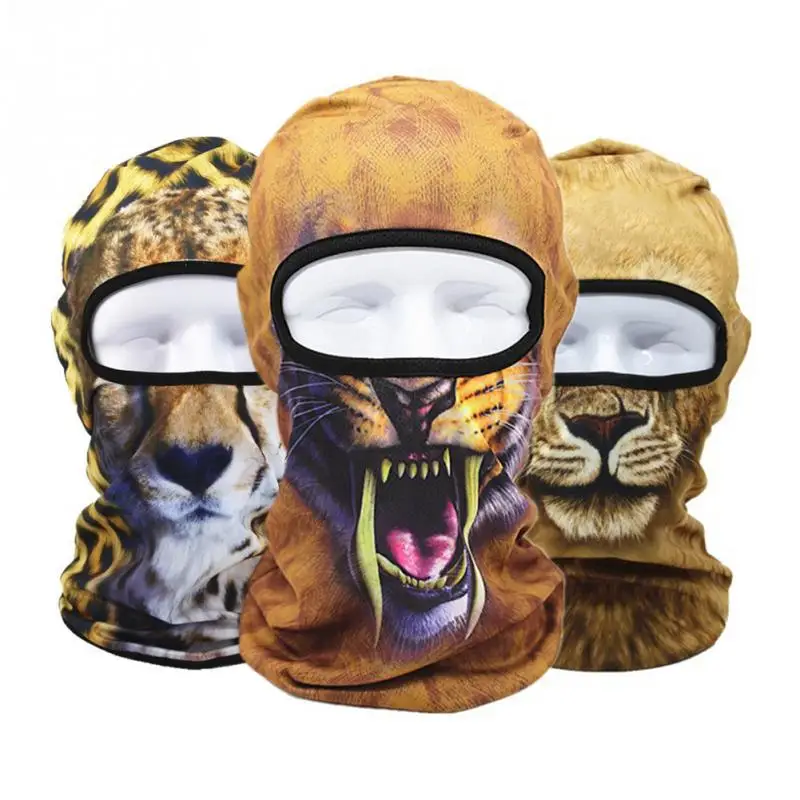 

3D Printed Outdoor Cycling Ski Balaclava Neck Hood Full Face Mask Hat Beanie Animal Windproof Dustproof Headgear Mask