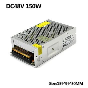 

DC48V 3.1A 150W LED Light Belt Driver Switching Power Supply 110/220VAC Constant Voltage Transformer Monitoring CCTV CNC