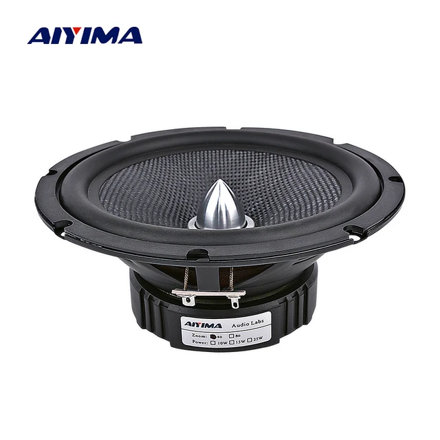 AIYIMA 6.5 Inch Audio Car Midrange Bass Speakers Home Theater 4 8 Ohm 60W Glass Fiber Bullet Woofer Loudspeaker DIY Sound System