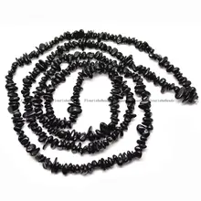 Высококачественный натуральный черный турмалин камень кусочки, свободные бусы DIY материал для изготовления украшений 3" Длина