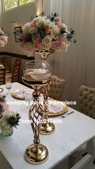 

New hot gold mental wedding pillars walkway stand for wedding&party&hotel decoration wedding stage
