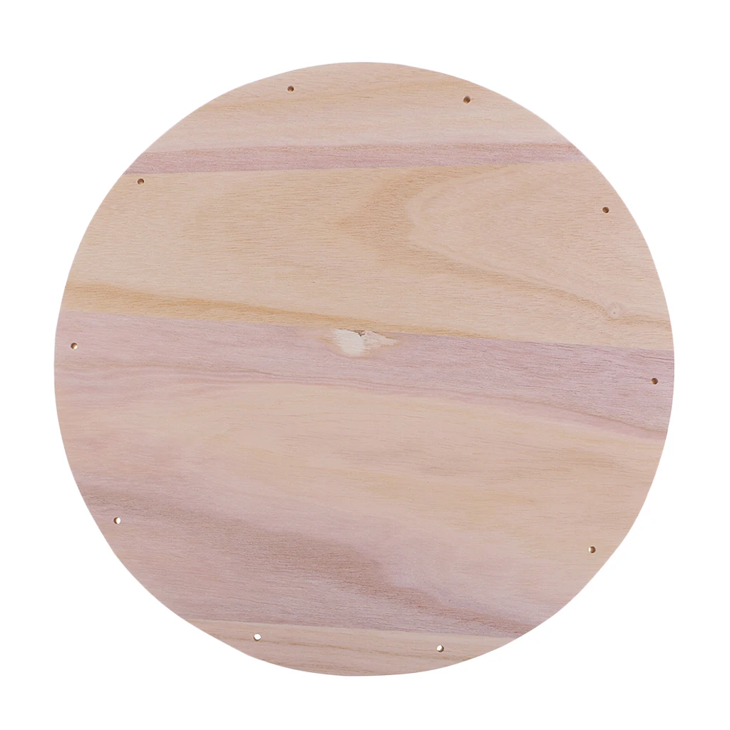 30cm Large Drilled Natural Round Wood Cutouts Circles DIY Crafts Decorations