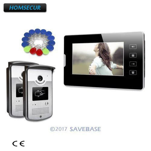 

HOMSECUR 7inch Video Door Phone Intercom System with Touch Panel Monitor for House/ Flat
