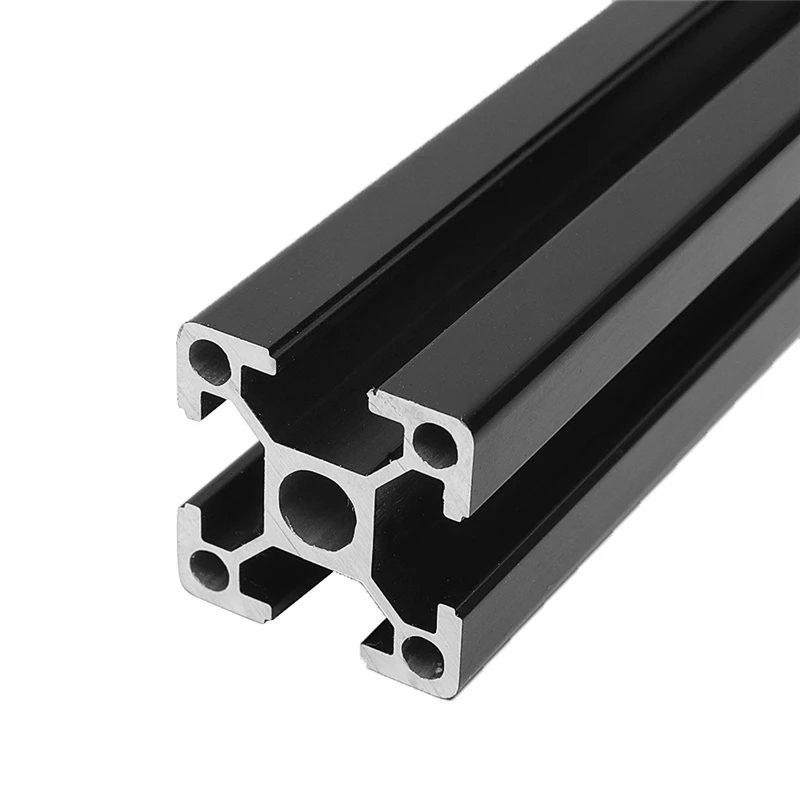 Черная длина 100-1200 мм Т-образный алюминиевый профиль для лазерный гравировальный станок с ЧПУ