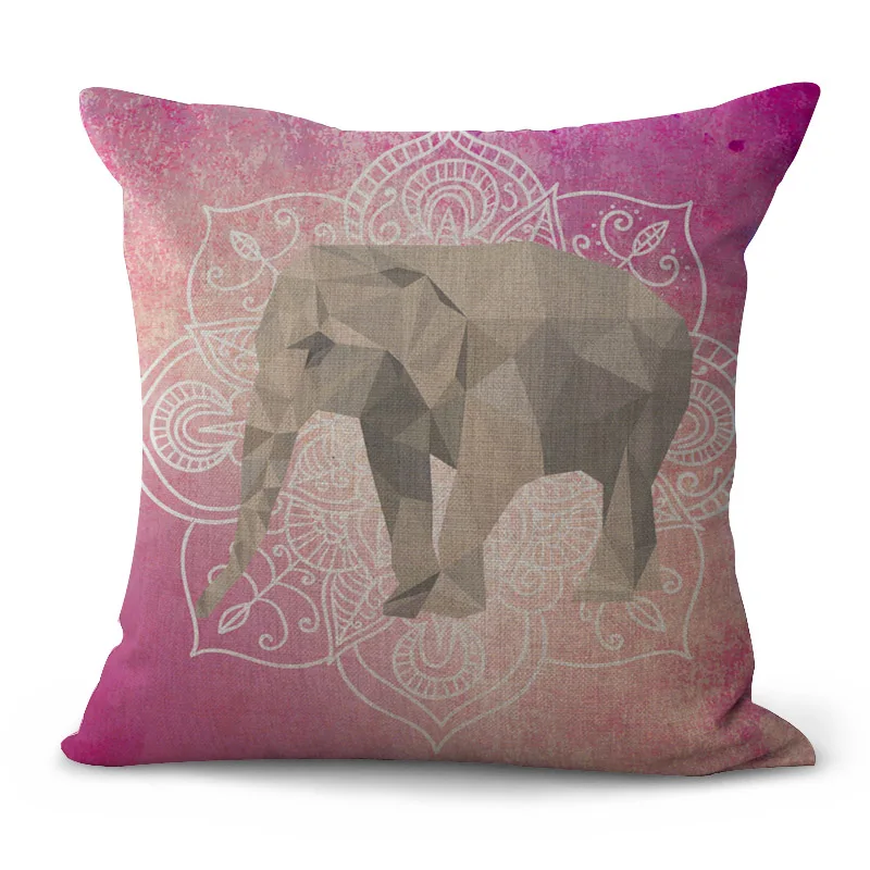 Home TextileBar кафетерий fundas almohadas для наволочек Pilow чехол слон узор Copricuscino 45x45 см - Цвет: Elephant-16