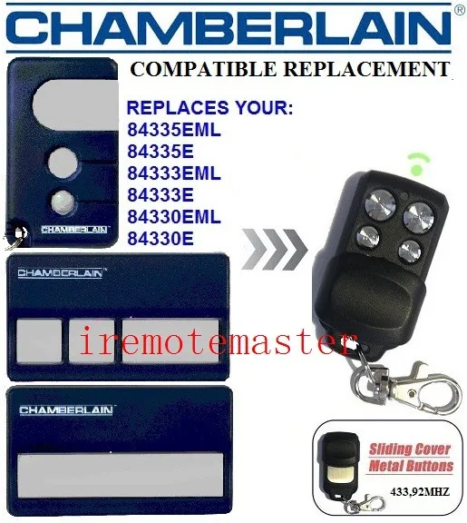 

5pcs CHAMBERLAIN 84335EML,84335E,84333EML,84330E remote duplicator repalcement garage door remote free shipping