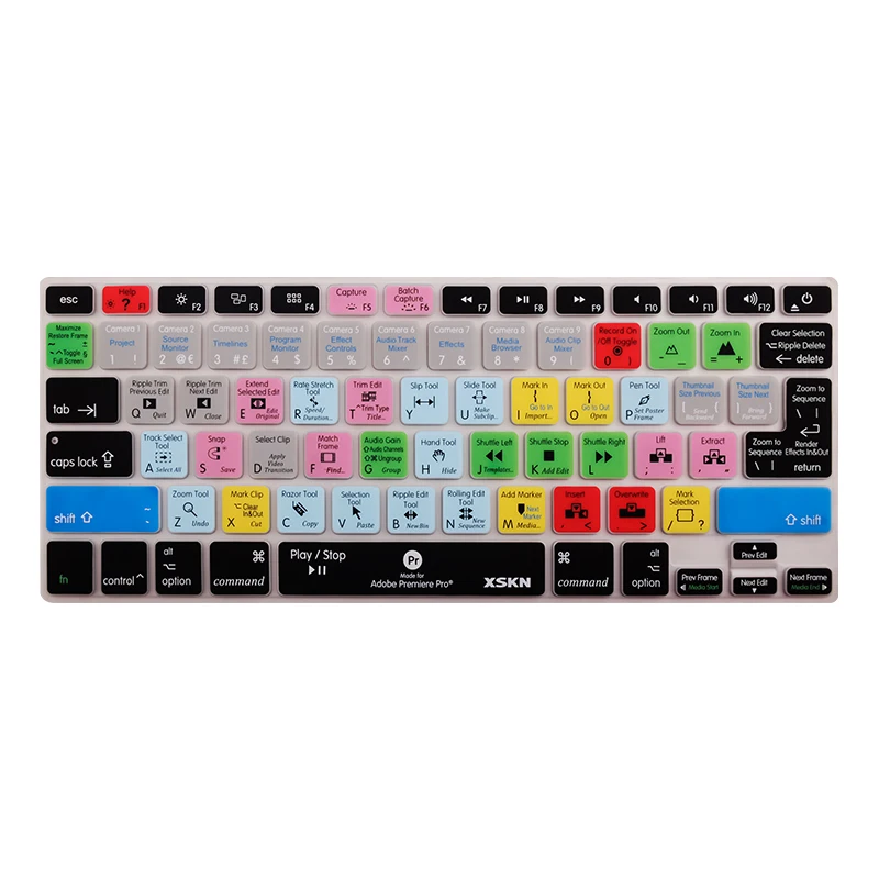 Adobe Premiere ため Xskn キーボードカバー ショートカット Pr キーボードスキンホットキーキーボードアップルの Macbook Air Pro の網膜 13 15 Keyboard Cover Keyboard Skincover For Keyboard Aliexpress