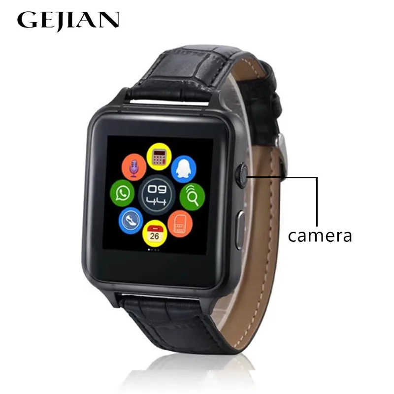 

GEJIAN smart watch men's smart bracelet with camera SIM card and GPS sports IP67 heart rate monitor smart watch for IOS Android