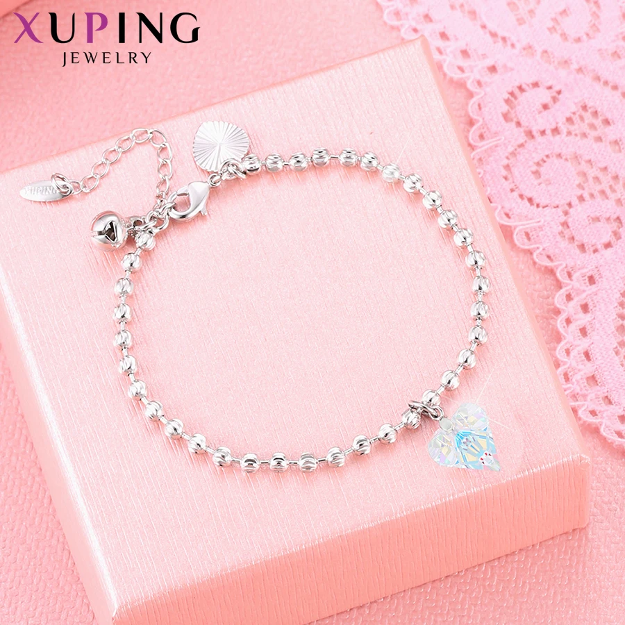 Xuping браслеты в форме сердца кристаллами от Swarovski романтические Изящные ювелирные