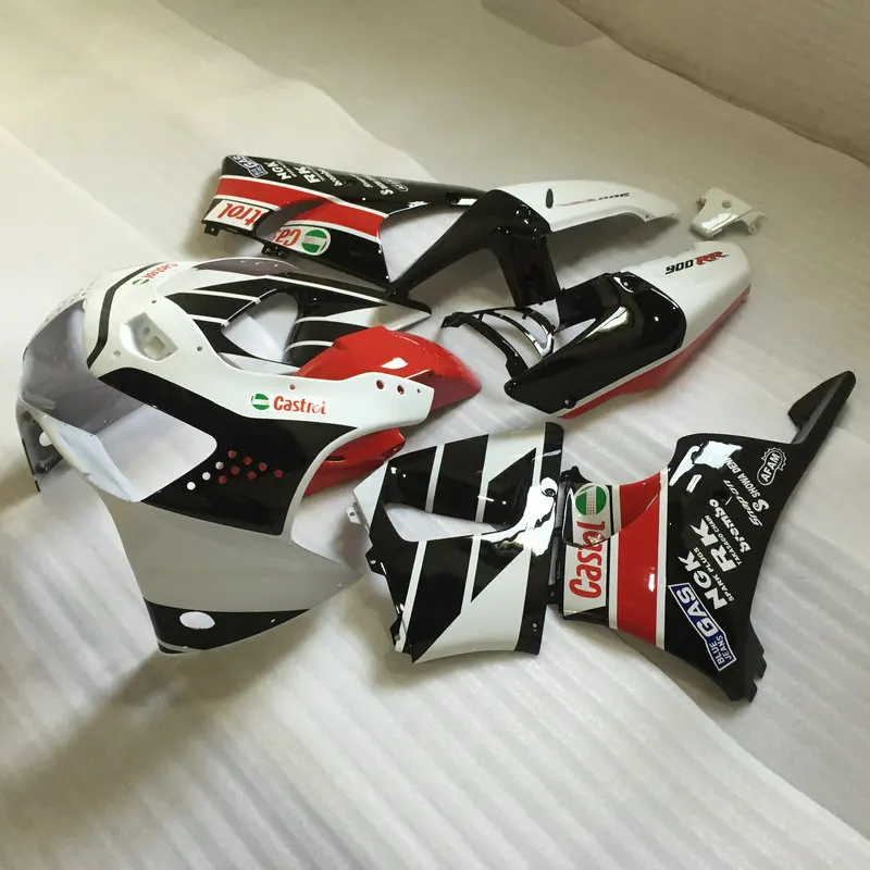 H498 белый черный полный комплект обтекателей для HONDA CBR900RR 98 99 CBR 900RR 919 1998 1999 900 ABS