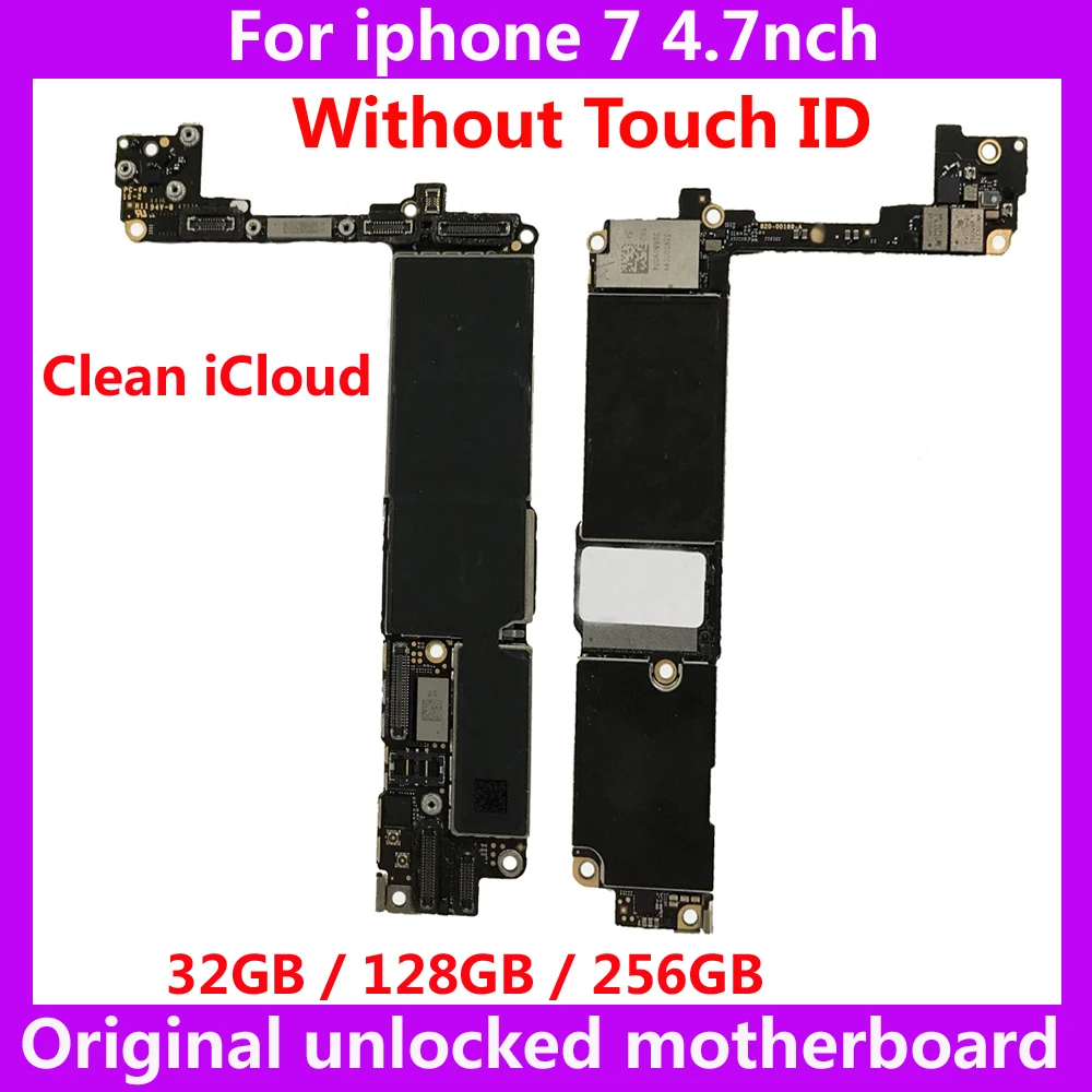Разблокированная материнская плата по всему миру без touch ID для iphone 7 32 Гб 128 ГБ 256