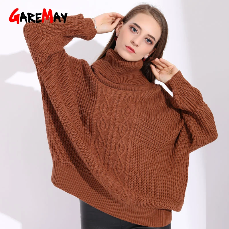 Turtleneck Women Sweater Oversized Jumpers Ladies Women's Winter Sweater Women Pullover Knitted Oversize Sweaters Turtleneck
