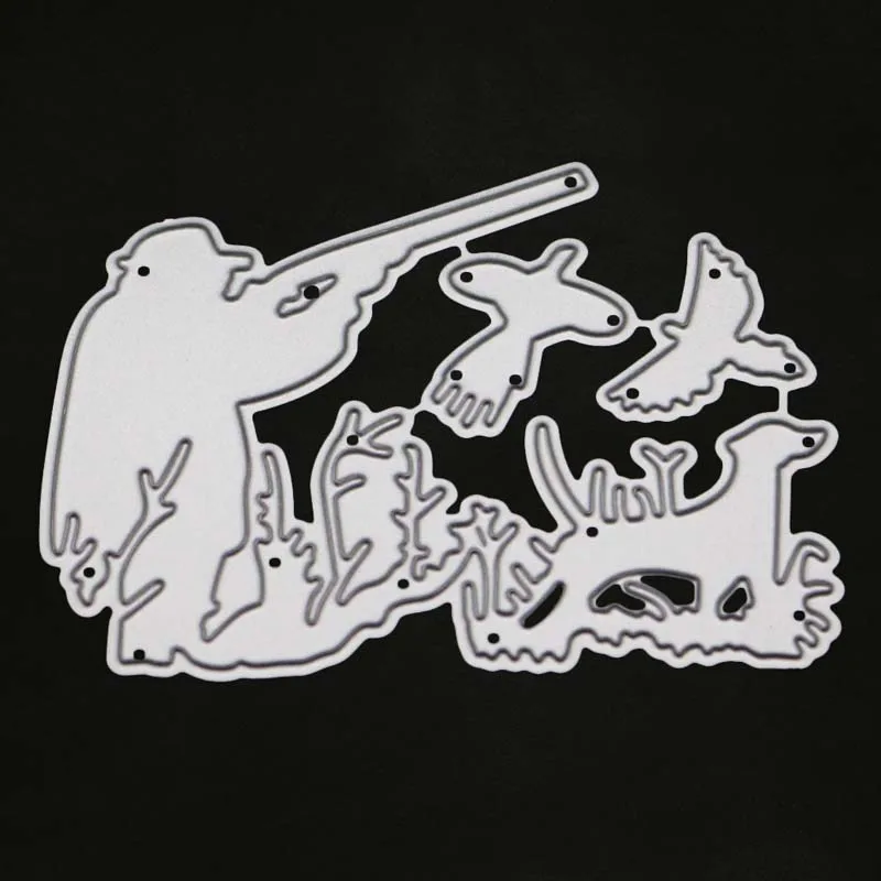 

human with gun background Metal Cutting Die Stencil for DIY Scrapbooking Embossing Paper cutter Decorative Craft clear stamps