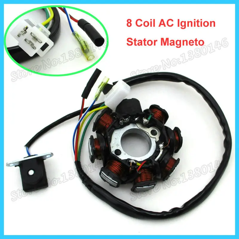 Scooter 8 Pole Coil AC Ignition Stator Magneto For GY6 50cc Moped ATV Go Kart