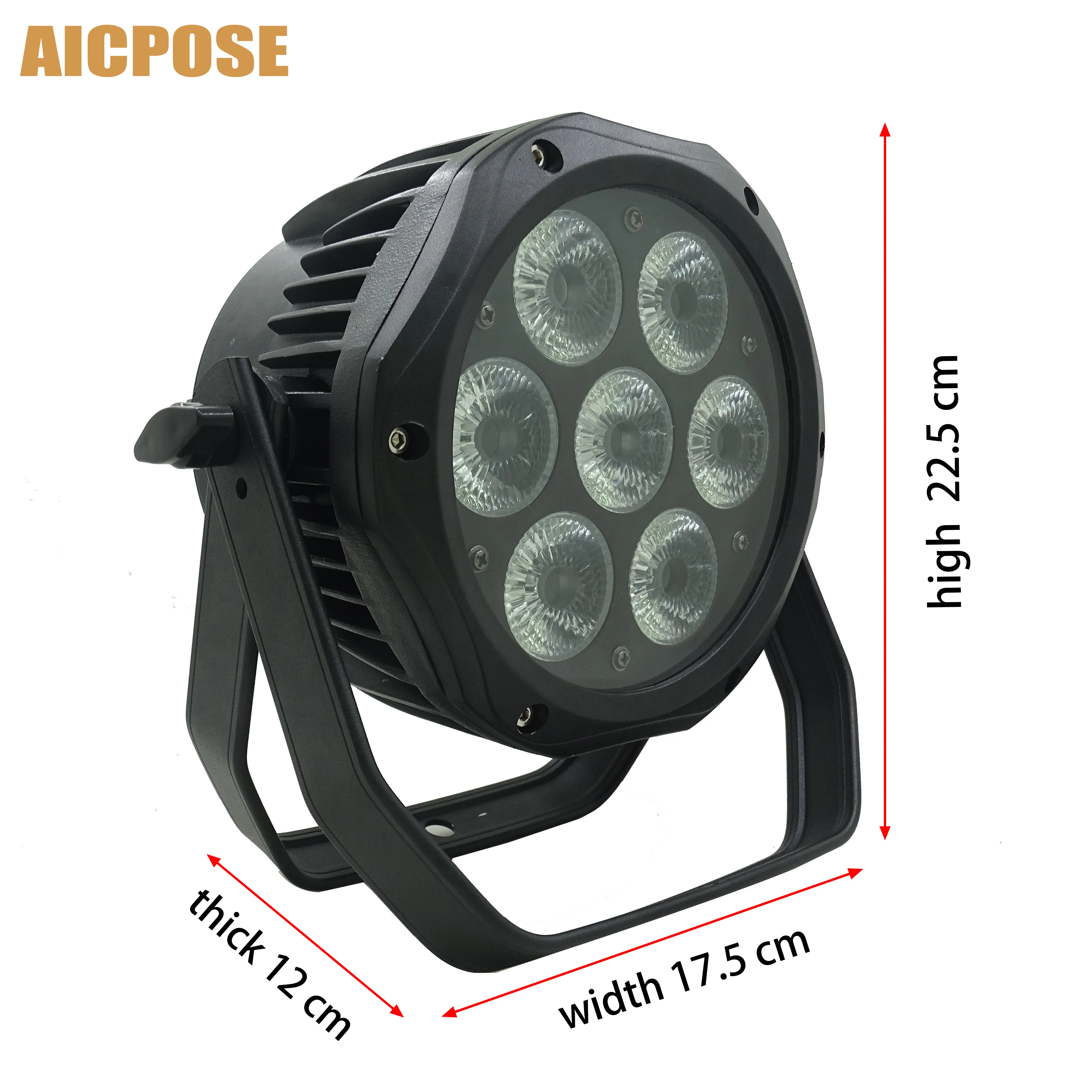 RGBWA УФ 6 в 1 7x18 Вт Алюминиевый Par Can LED DMX лучевой эффект 64 Мини DJ Light с мощным входом и