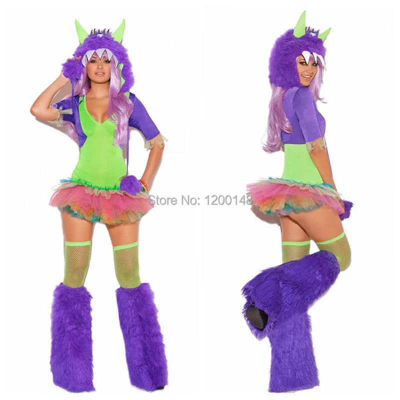 free shipping halloween costume night bar rave clothes fitted hairy monster devil animal role play - Raving Rabbids Halloween Costume free shipping halloween costume night bar rave clothes fitted hairy monster devil animal role play - Raving Rabbids Halloween Costume