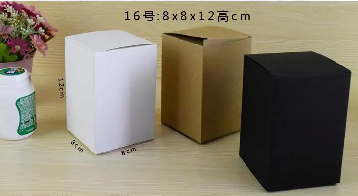 5pcs 5x5x5/8x8x8cm 5 sizes Kraft paper white gift cardboard box white gift paper packaging box cardboard jewelry gift paper box